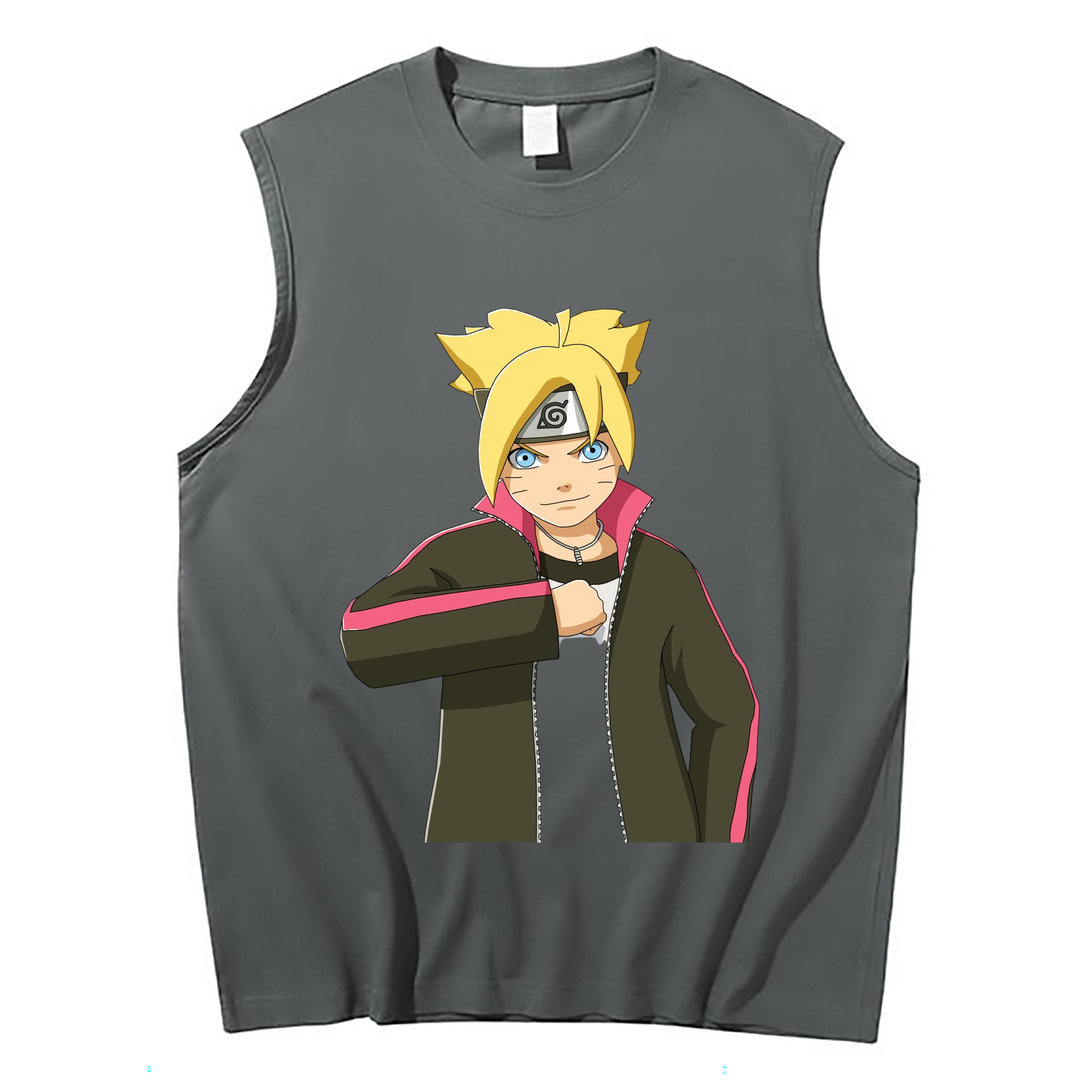（画像用） NARUTO -ナルト- うずまき ボルト Uzumaki Boruto コットン100％タンクトップ（フロントプリント）